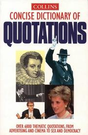 Cover of: Collins Concise Dictionary of Quotations