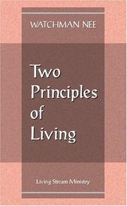 Cover of: Two Principles of Living