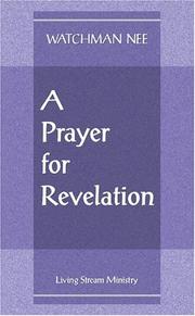 Cover of: A Prayer for Revelation