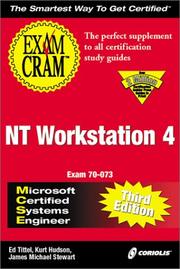 Cover of: MCSE NT Workstation 4 Exam Cram, Third Edition (Exam: 70-073) by Ed Tittel, Kurt Hudson, James Michael Stewart