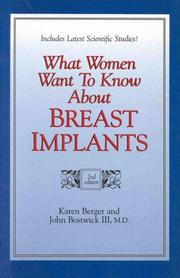 Cover of: What Women Want To Know About Breast Implants