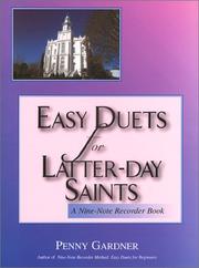 Cover of: Easy Duets for Latter-day Saints: A Nine-Note Recorder Book