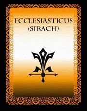 Cover of: Ecclesiasticus: Syrach
