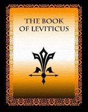 Cover of: The Book Of Leviticus by Douay, Rheims, Challoner