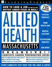 Cover of: Allied Health: Massachusetts