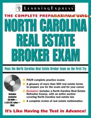 Cover of: North Carolina Real Estate Broker Exam