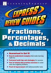 Cover of: Express Review Guides: Fractions, Percentages,& Decimals (Express Review Guide)