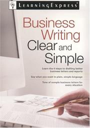 Cover of: Business Writing Clear and Simple