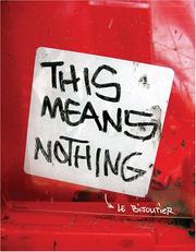 Cover of: This Means Nothing by Le Bijoutier