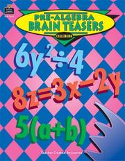 Cover of: Pre-Algebra Brain Teasers