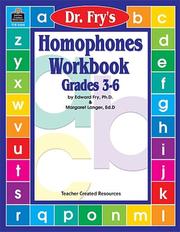 Cover of: Homophones Workbook by Dr. Fry