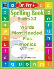 Cover of: Spelling Book, Level 2-3 by Dr. Fry