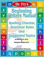 Cover of: Beginning Writers Manual by Dr. Fry