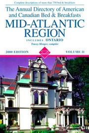 Mid-Atlantic Region (Annual Directory of Mid-Atlantic Bed & Breakfasts) by Tracey Menges