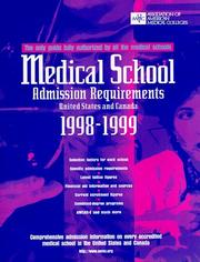 Cover of: Medical School Admission Requirements 1998-1999: United States and Canada (Serial)