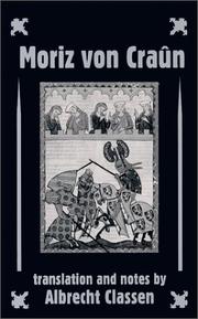 Cover of: Moriz von Craun by Albrecht Classen