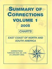 Cover of: 2005 Summary of Corrections, Vol. 1: East Coast of North and South America