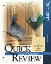 Cover of: Property ("Quick Review" Book Outline Series) by Julian C. Juergensmeyer