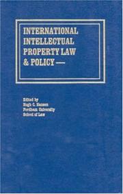 Cover of: International Intellectual Property Law & Policy - Volume 4