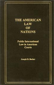 Cover of: American Law of Nations