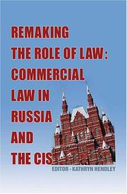 Cover of: Remaking the Role of Law | Kathryn Hendley