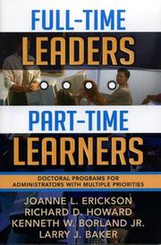 Full-Time Leaders/Part-Time Learners by Borland Jr. Kenneth W.