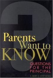 Cover of: Parents Want to Know: Questions for Principals