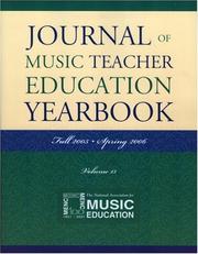 Cover of: Journal of Music Teacher Education Yearbook | MENC: The National Association for Music Education