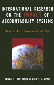 Cover of: International Research on the Impact of Accountability Systems by Louise Deretchin