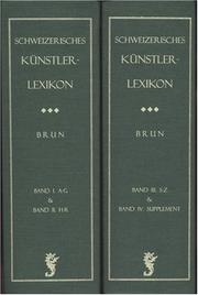 Cover of: Schweizerisches Kunstler-Lexikon