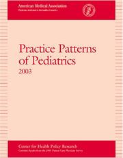 Cover of: Practice Patterns of Pediatrics 2003 (Practice Patterns) | AMA