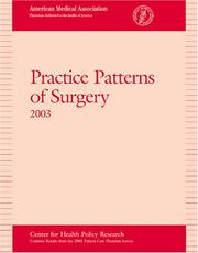 Cover of: Practice Patterns of Surgery 2003 (Practice Patterns)