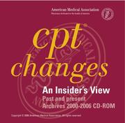 Cover of: CPT Changes Archives 2000- 2006: Insiders View 2-5 User
