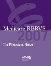 Cover of: Medicare RBRVS 2007: The Physicians' Guide (Medicare Rbrvs)