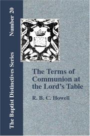 Cover of: The Terms of Communion