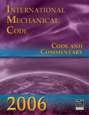 Cover of: 2006 International Mechanical Code Commentary