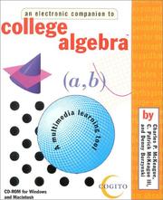 Cover of: An Electronic Companion to College Algebra