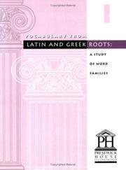 Cover of: Vocabulary from Latin and Greek Roots by Elizabeth Osborne