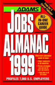 Cover of: Adams Jobs Almanac 1999 (Adams Jobs Almanac) by Steven Graber