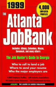 Cover of: Atlanta Jobbank 1999 (Atlanta Jobbank) by Steven Graber