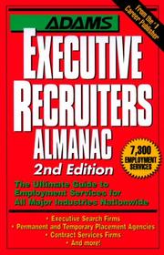 Cover of: Adams Executive Recruiters Almanac by Adams Editors