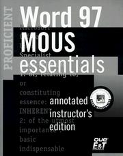 Cover of: MOUS Essentials Word 97 Proficient with CDROM