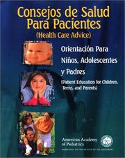 Cover of: Consejos de Salud Para Pacientes ( Health Care Advice)