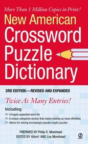 Cover of: New American Crossword Puzzle Dictionary by Philip D. Morehead