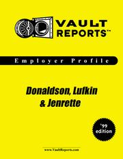 Cover of: Donaldson, Lufkin & Jenrette: The VaultReports.com Employer Profile for Job Seekers