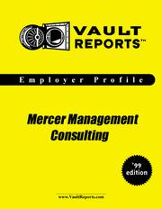 Cover of: Mercer Management: The VaultReports.com Employer Profile for Job Seekers