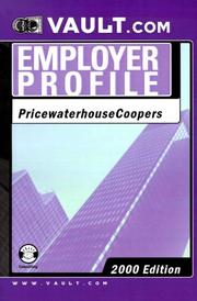 Cover of: Pricewaterhousecoopers: Consulting (Vault.Com Employer Profile)