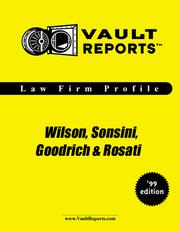 Cover of: Wilson, Sonsini, Goodrich & Rosati: The VaultReports.com Law Firm Profile for Job Seekers