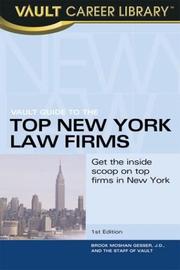 Cover of: Vault Guide to the Top New York Law Firms