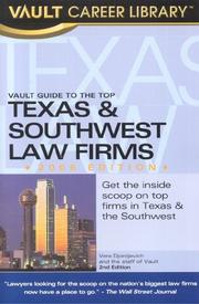 Cover of: Vault Guide to the Top Texas & Southwest Law Firms, 2nd Edition (Vault Guide to the Top Texas & Southwest Law Firms)